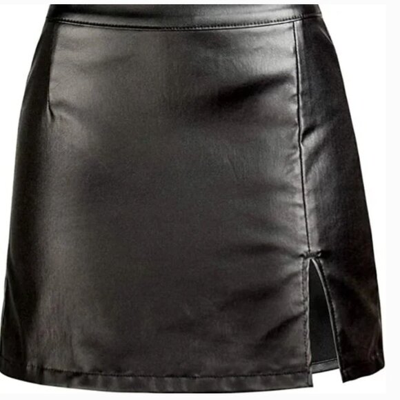 Vegan Leather Mini Skirt - Picture 13 of 14